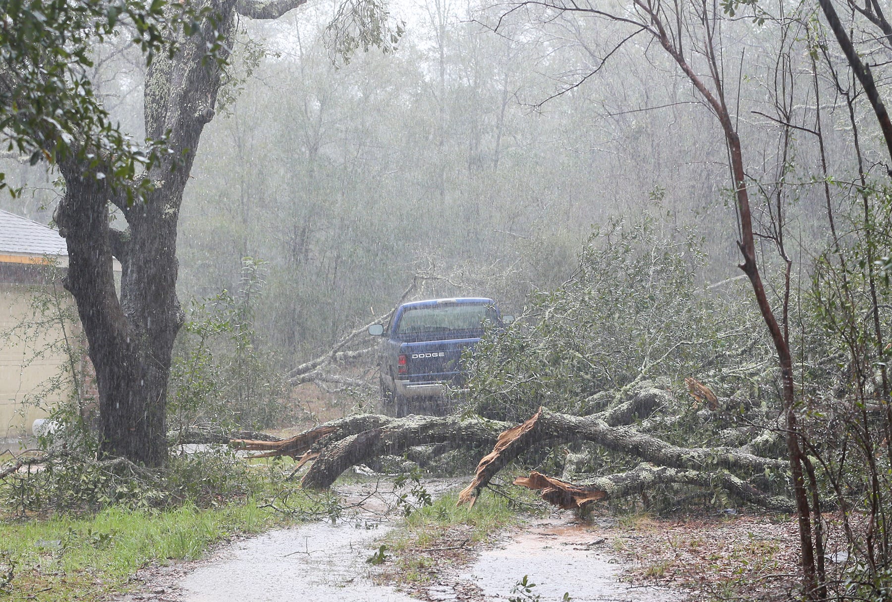 PHOTO: A severe storm caused some home and property damage in Holt, Fla., March 19, 2022.