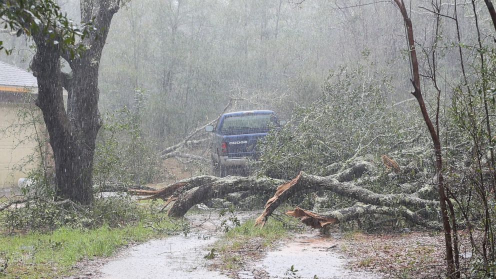 PHOTO: A severe storm caused some home and property damage in Holt, Fla., March 19, 2022.