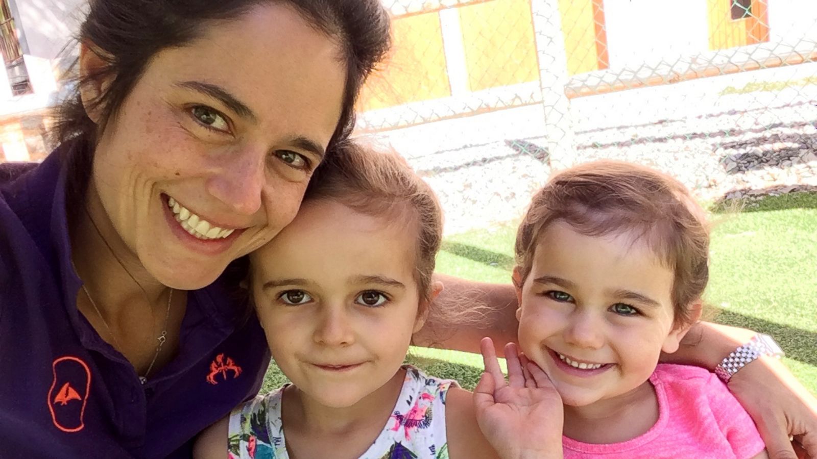 PHOTO: Florie Hutchinson, a mom from California who is fighting for the creation of a flat shoe emoji is photographed here with her daughters, who she says helped inspired her fight.