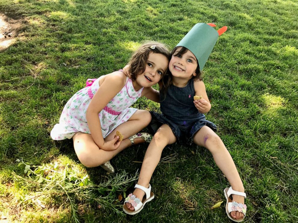 PHOTO: Florie Hutchinson, a mom from California shared this family photo of her two eldest daughters, who she says helped inspire her fight or a flat shoe emoji.