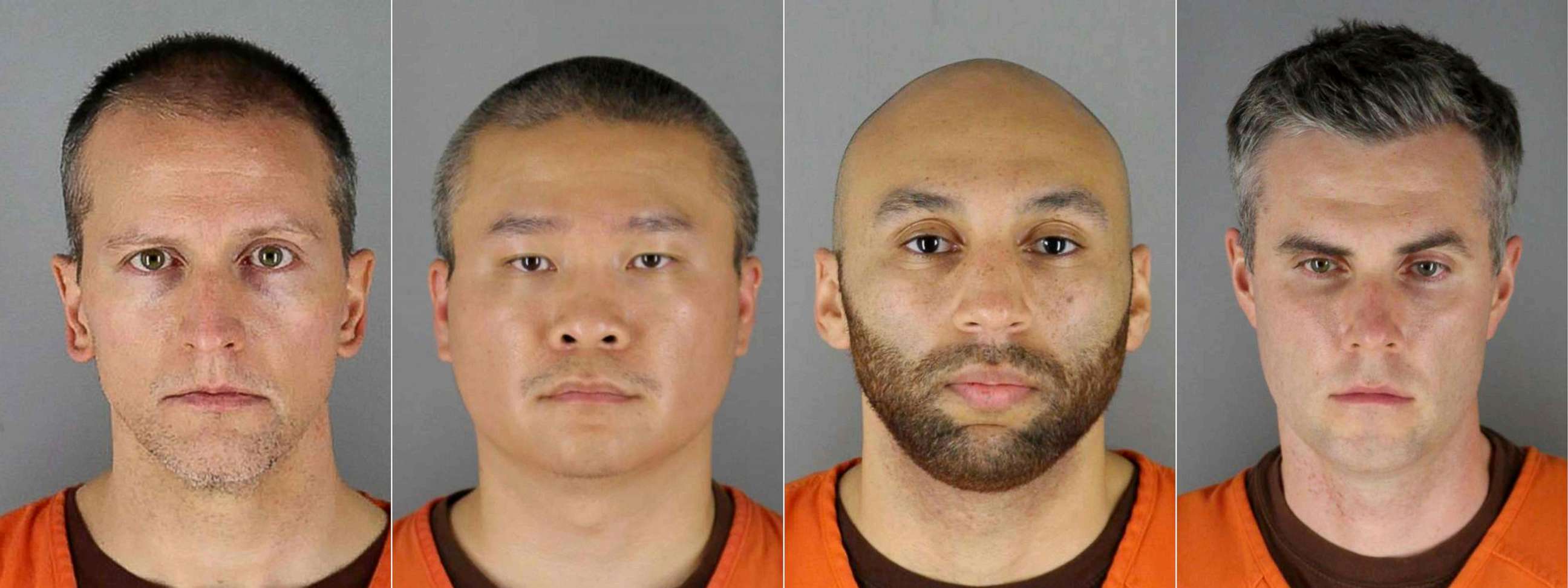 PHOTO: Ex-Minneapolis Police officers from left, Tou Thao, J. Alexander Kueng and Thomas Kiernan Lane.