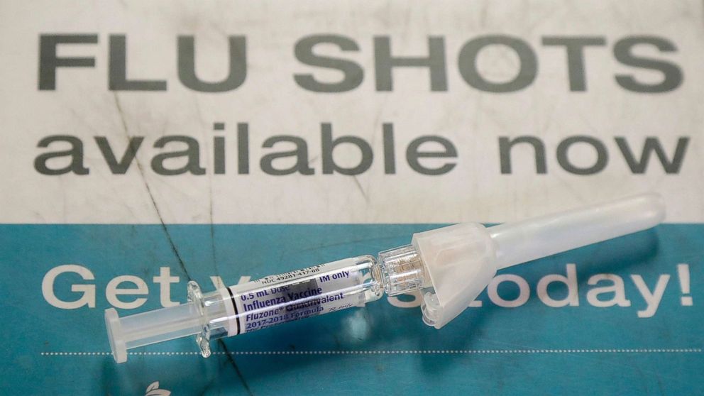 A Fluzone influenza vaccine is shown at Pharmaca Integrative Pharmacy in San Francisco, Jan. 9, 2018.