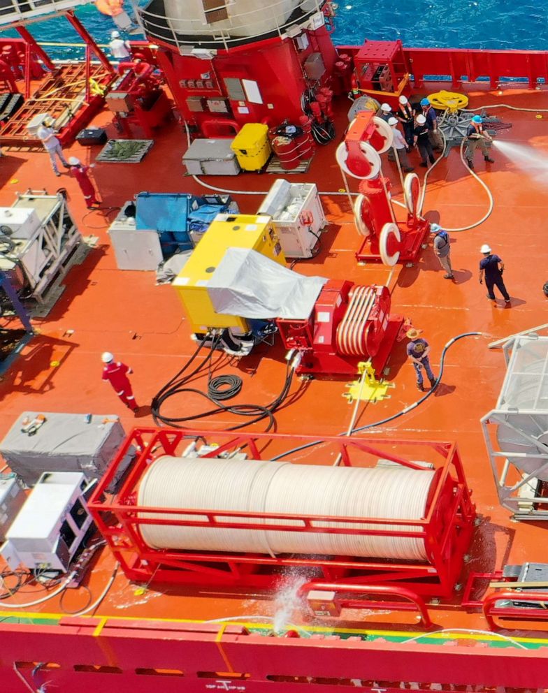 PHOTO: The Flyaway Deep Ocean Salvage System is a portable, ship lift system designed to provide reliable deep ocean lifting capacity of up to 60,000 pounds for the recovery of large, bulky, and heavy sunken objects such as aircraft or small vessels.