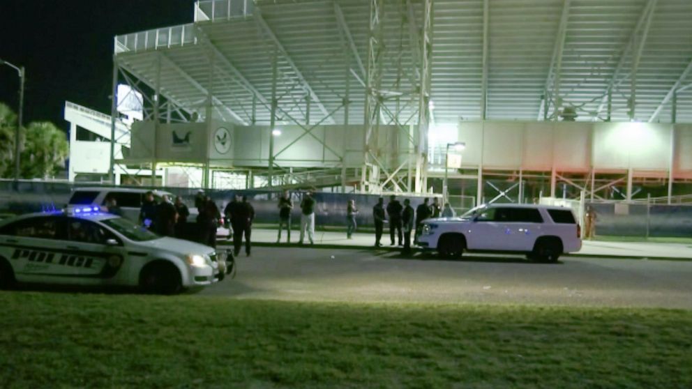 PHOTO: At least 10 people were injured in a shooting at a high school football game in Mobile, Alabama.