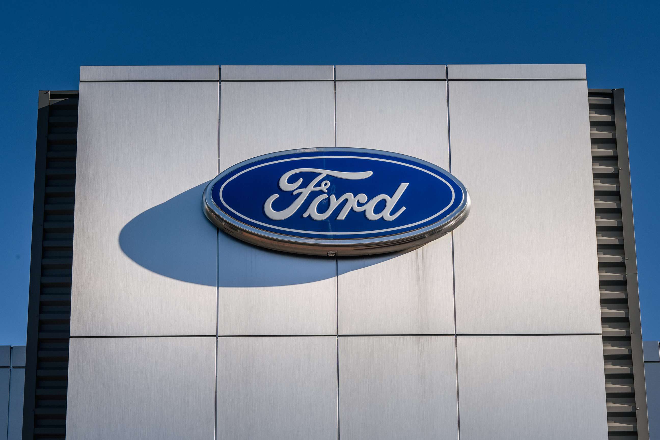 PHOTO: The Sterling McCall Ford dealership building is seen, Oct. 28, 2021, in Houston, Texas.