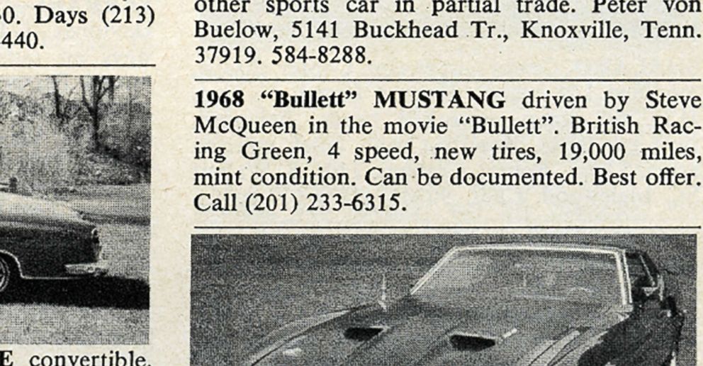 PHOTO: Robert Kiernan was the only person to respond to the Mustang ad. He purchased the car for $6,000.
