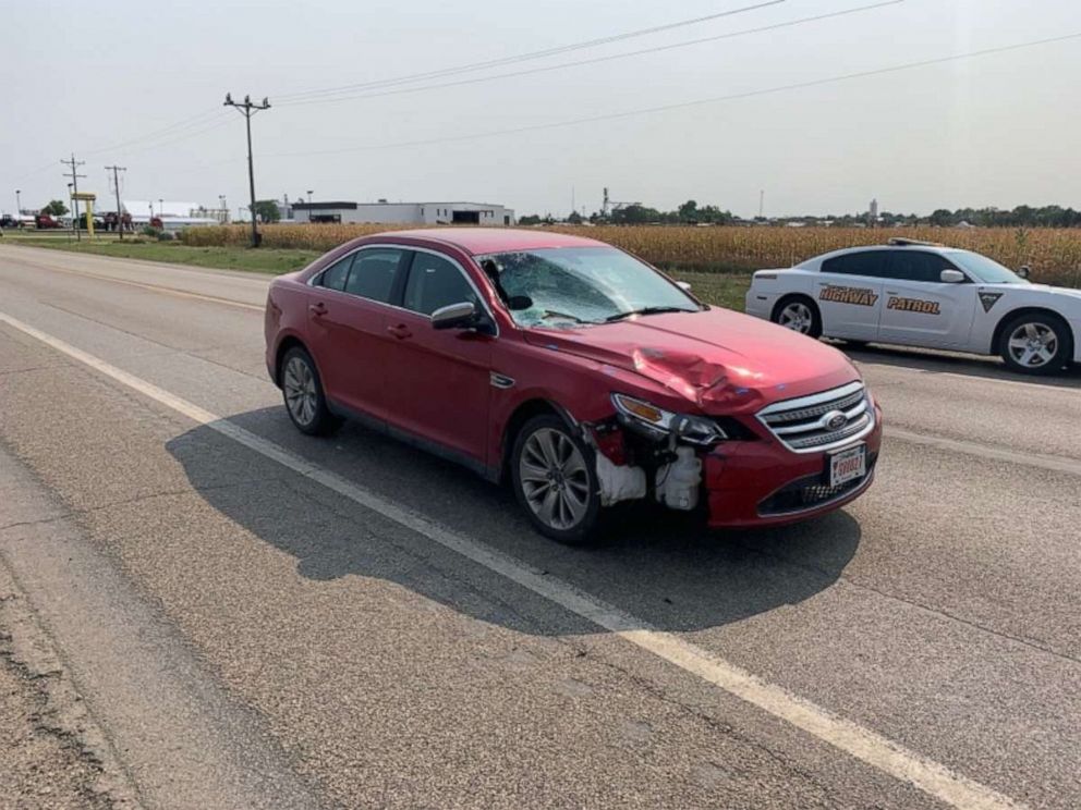 PHOTO: Authorities released a photo of South Dakota Attorney General Jason Ravnsborg's 2011 Ford Taurus days after he fatally struck a pedestrian on Highway 14, west of Highmore, S.D., in September 2020.