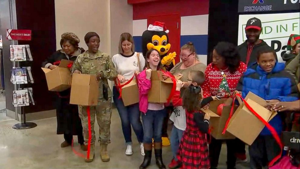 PHOTO: A dozen military families stationed at Fort Bragg had their layaways paid for by New York-based organization Pay Away the Layaway.