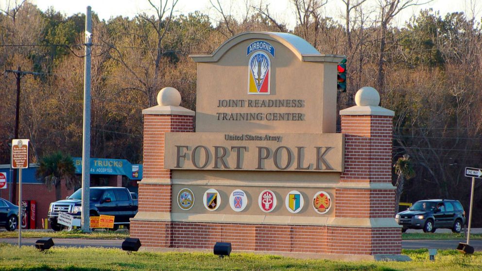 PHOTO: A sign marks the entrance of the Fort Polk Joint Readiness Training Center in Fort Polk, La., Feb. 22, 2012.