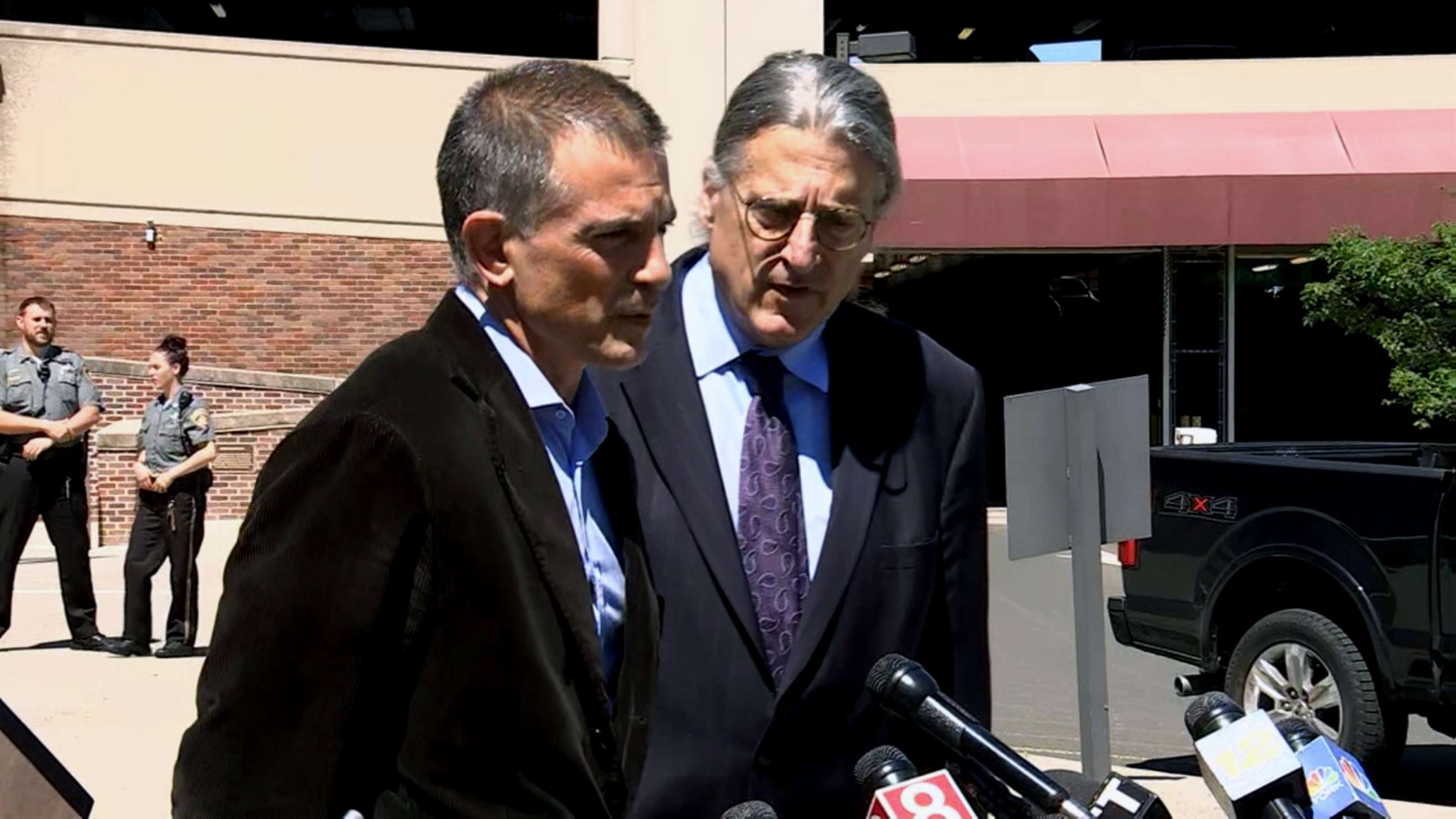 PHOTO: Fotis Dulos spoke to the media after court on  June 26, 2019 in Connecticut.