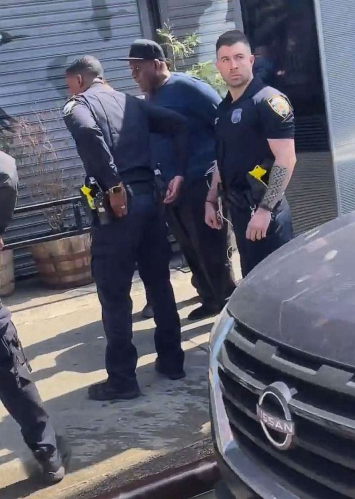 PHOTO: Brooklyn subway shooting suspect Frank James is arrested in New York on April 13, 2022.