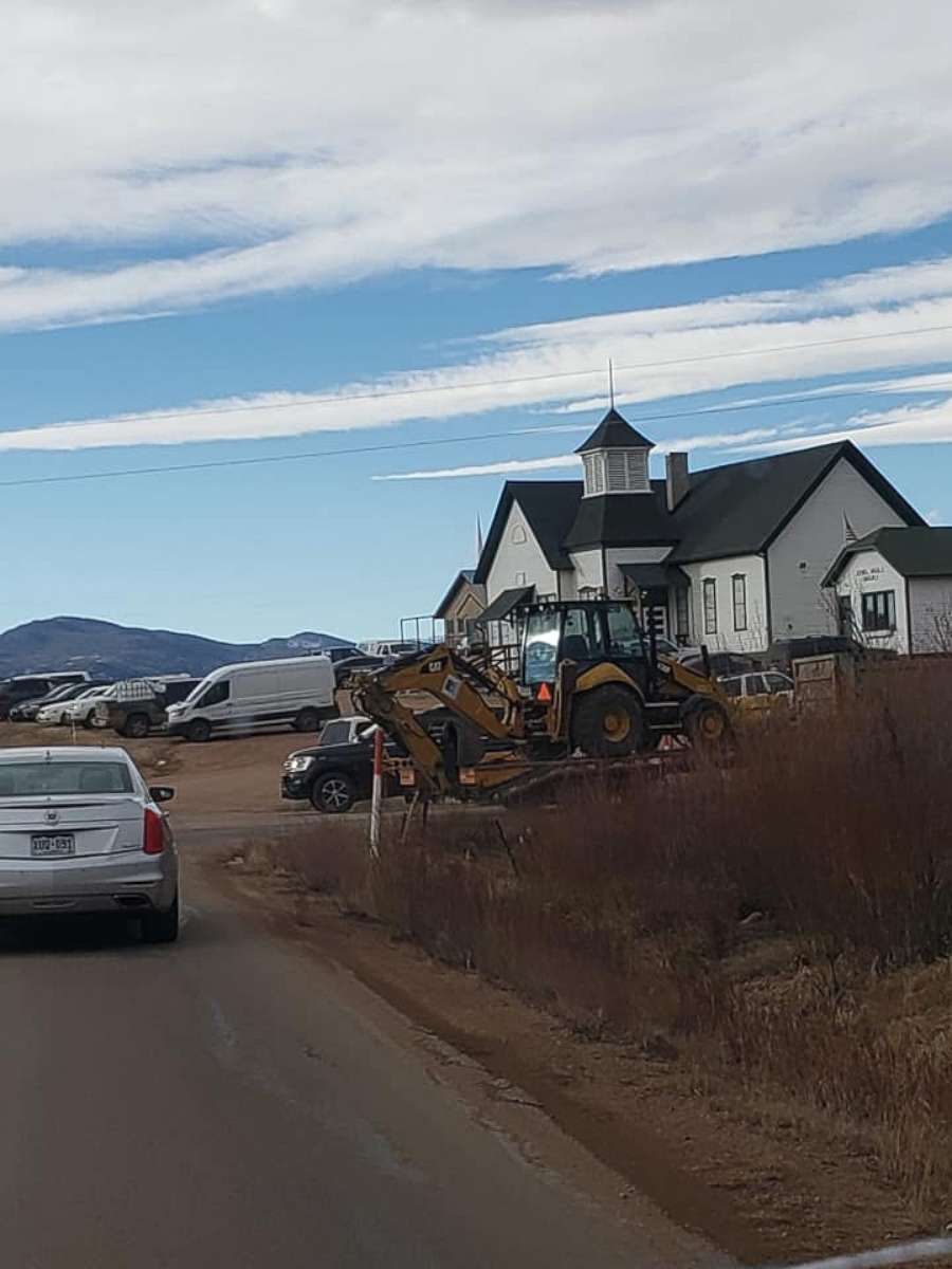 PHOTO: Authorities brought in an excavator to begin digging on the property of Patrick Frazee in Florissant, Colo., on Saturday, Dec. 15, 2018. Frazee's fiancee has been missing for 24 days.