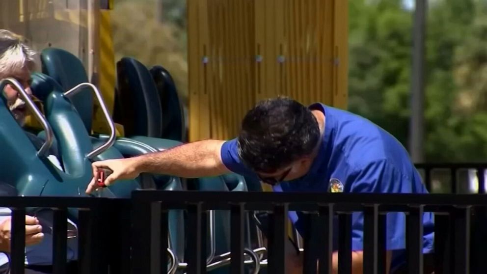 PHOTO: Crews work to dismantle the Orlando FreeFall ride at ICON Park, March 15, 2023.