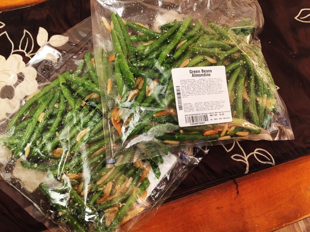 PHOTO: The Green Beans Almondine that are included in FreshDirect's prepared Thanksgiving meal.