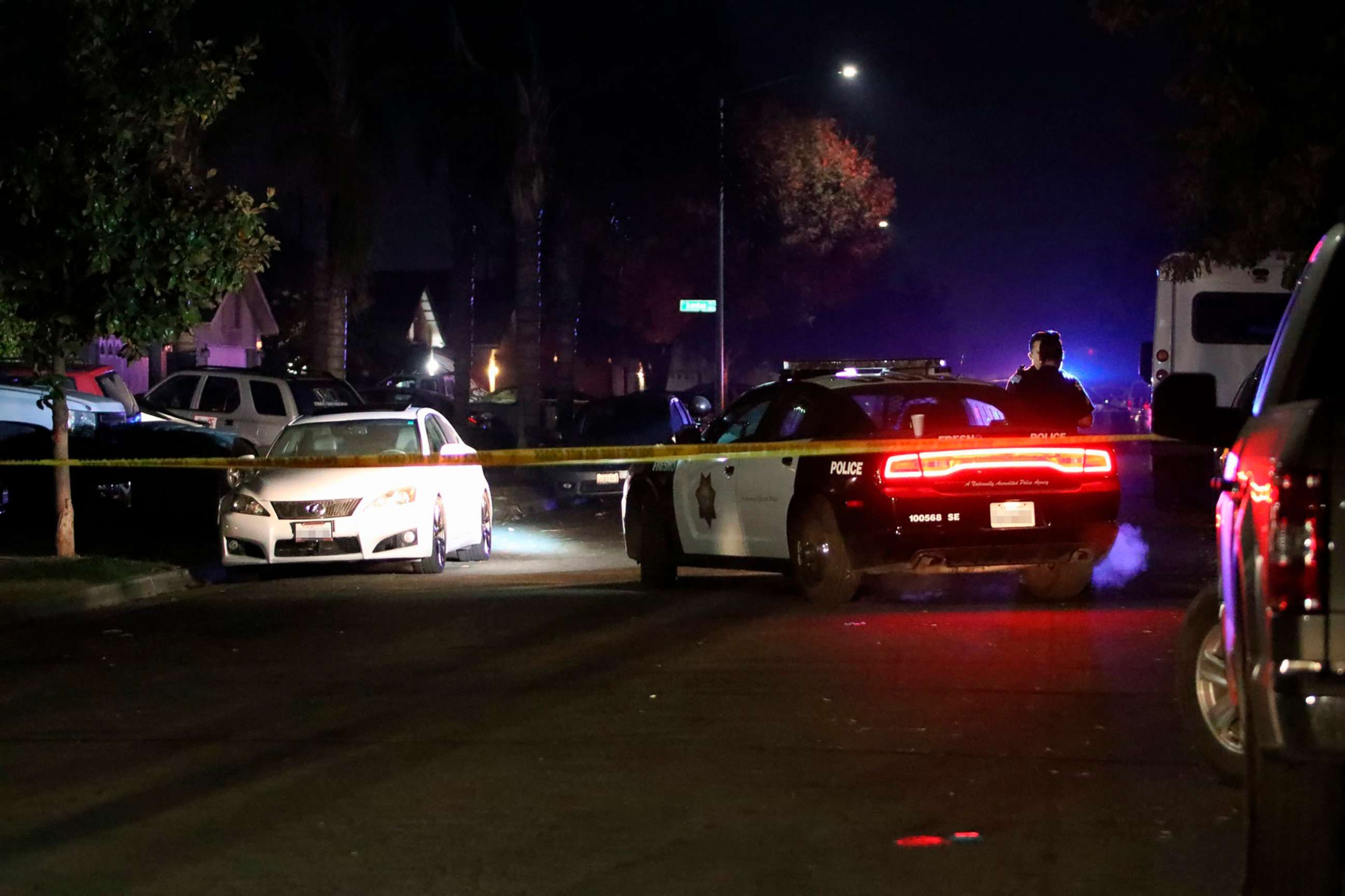 PHOTO: Police work at the scene of a shooting, Nov. 17, 2019, in southeast Fresno, Calif.