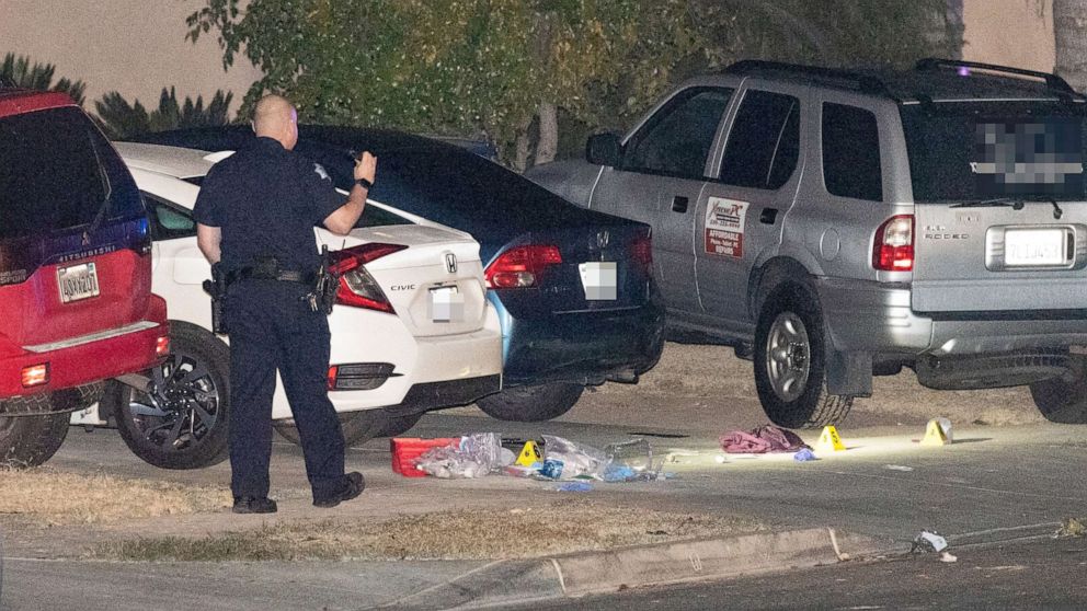 PHOTO: Police investigate the scene of a shooting in Fresno, Calif., Nov. 18, 2019.