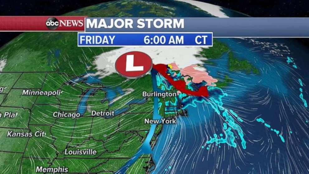 PHOTO: There will be rain and some ice in New England on Friday morning.