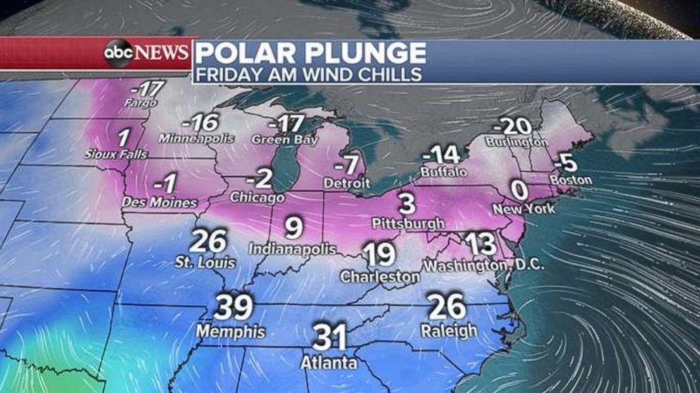 PHOTO: Friday am wind chills