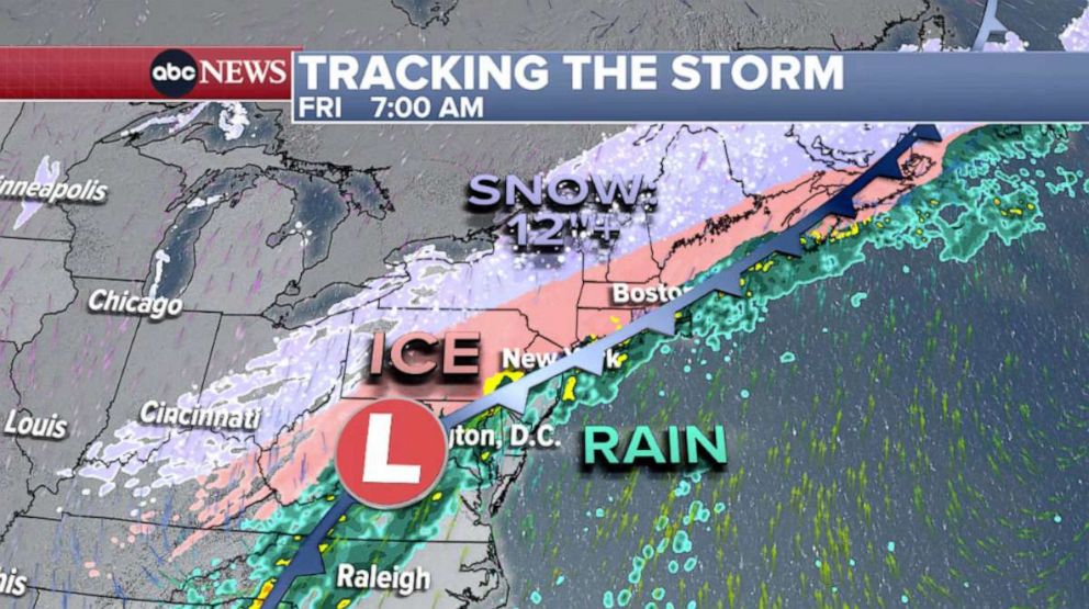 PHOTO: Heavy snow will continue on Friday across the Northeast.