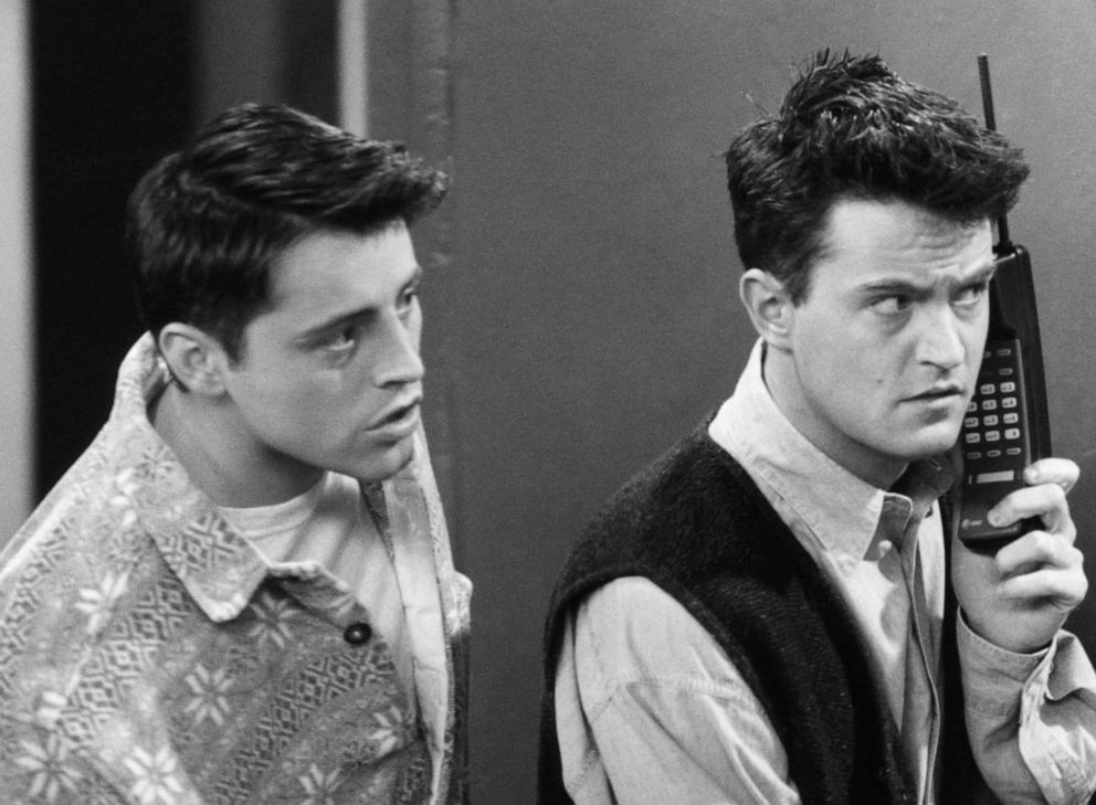 PHOTO: Matt LeBlanc as Joey Tribbiani, and Matthew Perry as Chandler Bing in an episode of Friends.