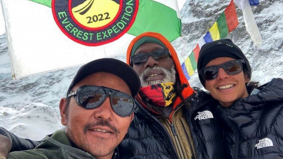 PHOTO: Full Circle Everest Summit team posted this selfie, May 3, 2022, on day 30 if their climb to the top of the mountain.