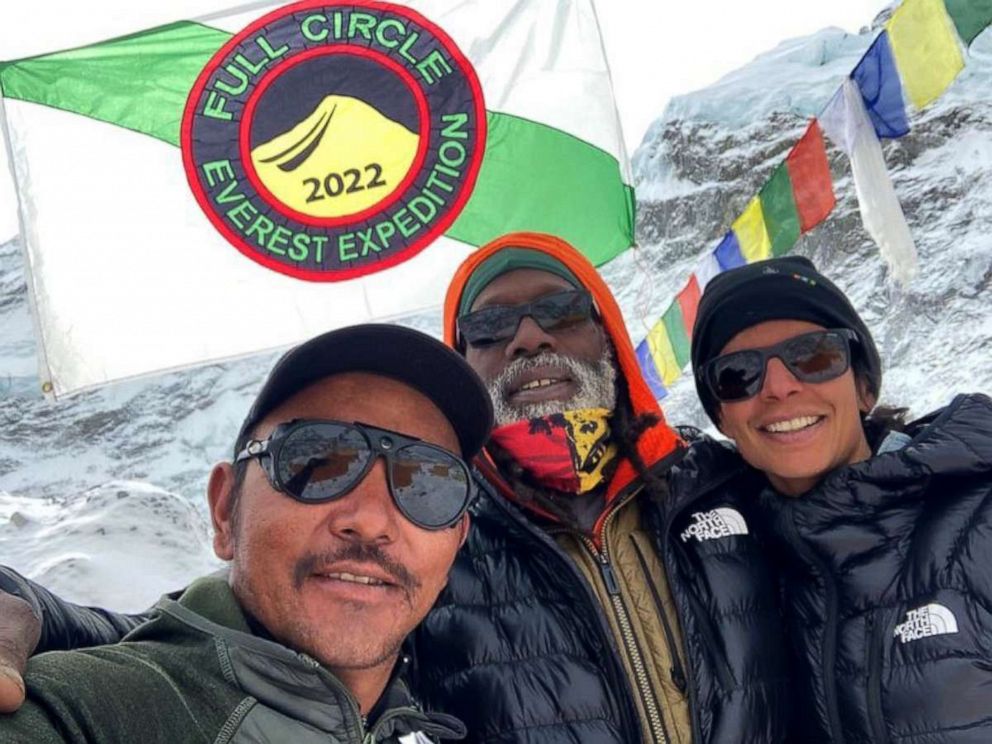 PHOTO: Full Circle Everest Summit team posted this selfie, May 3, 2022, on day 30 if their climb to the top of the mountain.