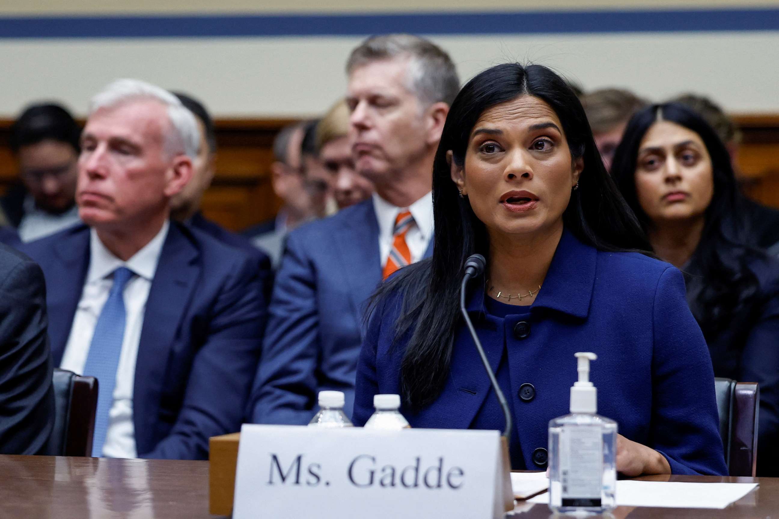 PHOTO: Vijaya Gadde, former chief legal officer of Twitter, testifies during a House Oversight and Accountability Committee hearing about Twitter's handling of a New York Post story about Hunter Biden and his laptop, in Washington, D.C., Feb. 8, 2023.
