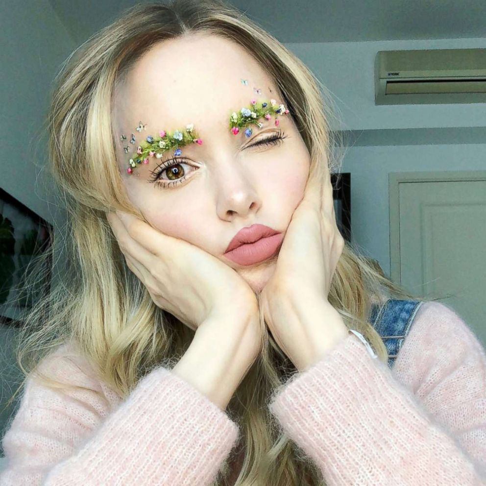 PHOTO: YouTuber Taylor R created these garden eyebrows as the latest spring beauty trend.