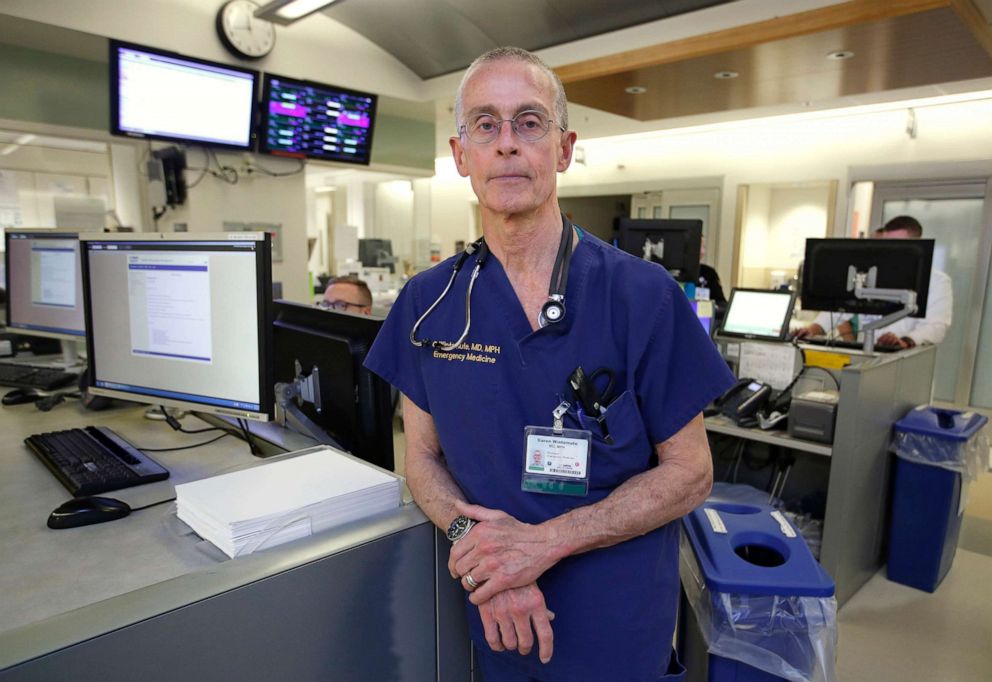PHOTO: Dr. Garen Wintemute an emergency room physician at the University of California, Davis, Medical Center, poses for a photo at the hospital in Sacramento, Calif., March 9, 2017.