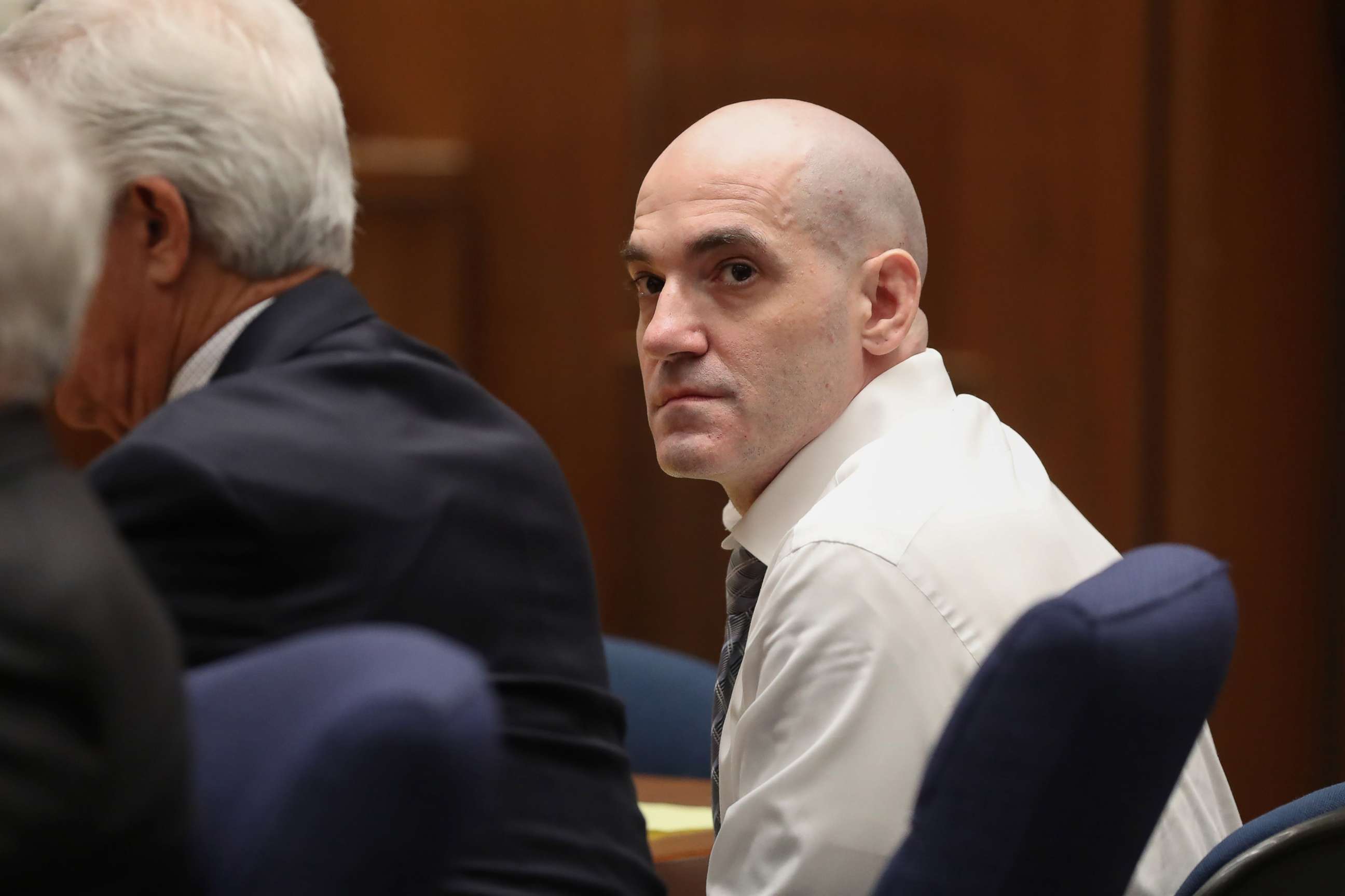 PHOTO: Michael Gargiulo listens during closing statements in his capital murder trial in Los Angeles Superior Court, Aug. 6, 2019.