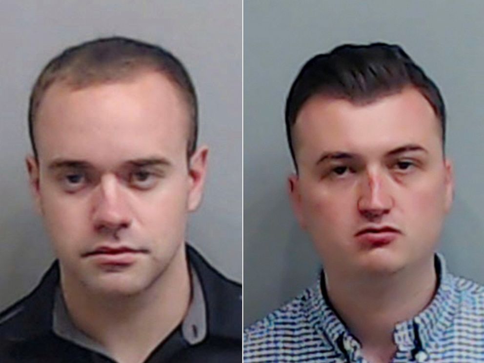 PHOTO: In these mugshots released by the Fulton County Sheriff's Office, Garrett Rolfe and Devin Brosnan are shown.