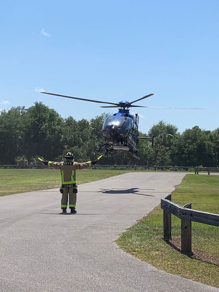 PHOTO: A woman was attacked by an alligator in Brevard County, Fla., on Saturday, May 25, 2019. She was seriously injured and flown to an area hospital.