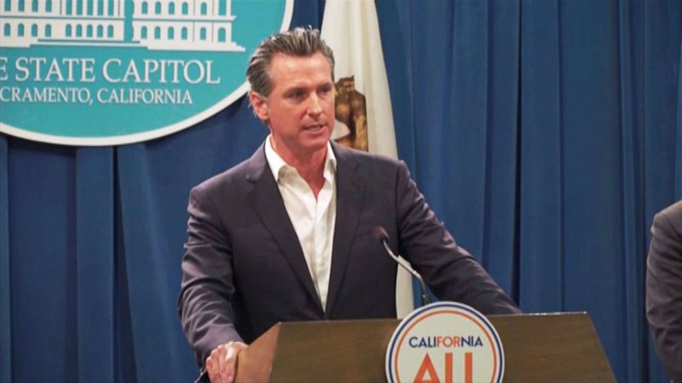 PHOTO: California Governor Gavin Newsom gives a press conference about teen vaping, Sept. 16, 2019.