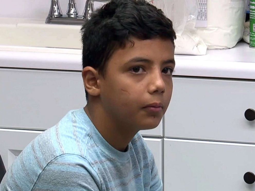 PHOTO: Abdulrahman Abood Nofal, 11, lost his leg after he was injured while attempting to retrieve a soccer ball from the scene of a protest in the Gaza Strip. He was brought to Canton, Ohio by a charity to receive a prosthetic and physical therapy.