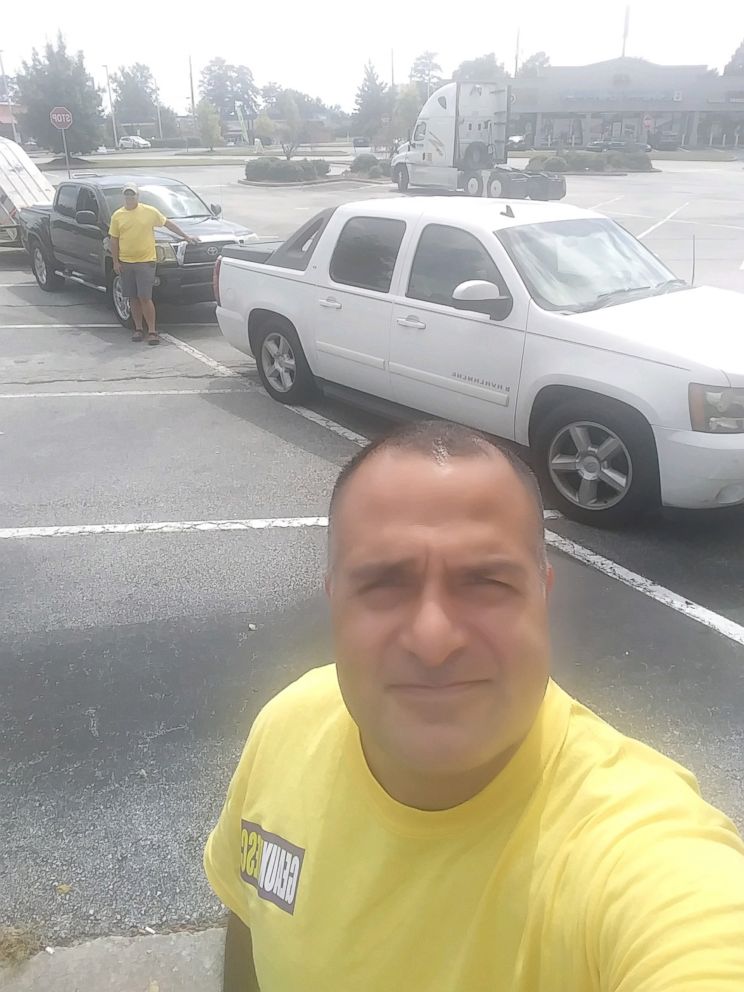 PHOTO: A volunteer who has signed up with the CrowdSource Rescue app, one of about 950 offering their help offering their resources on the app during Hurricane Florence.