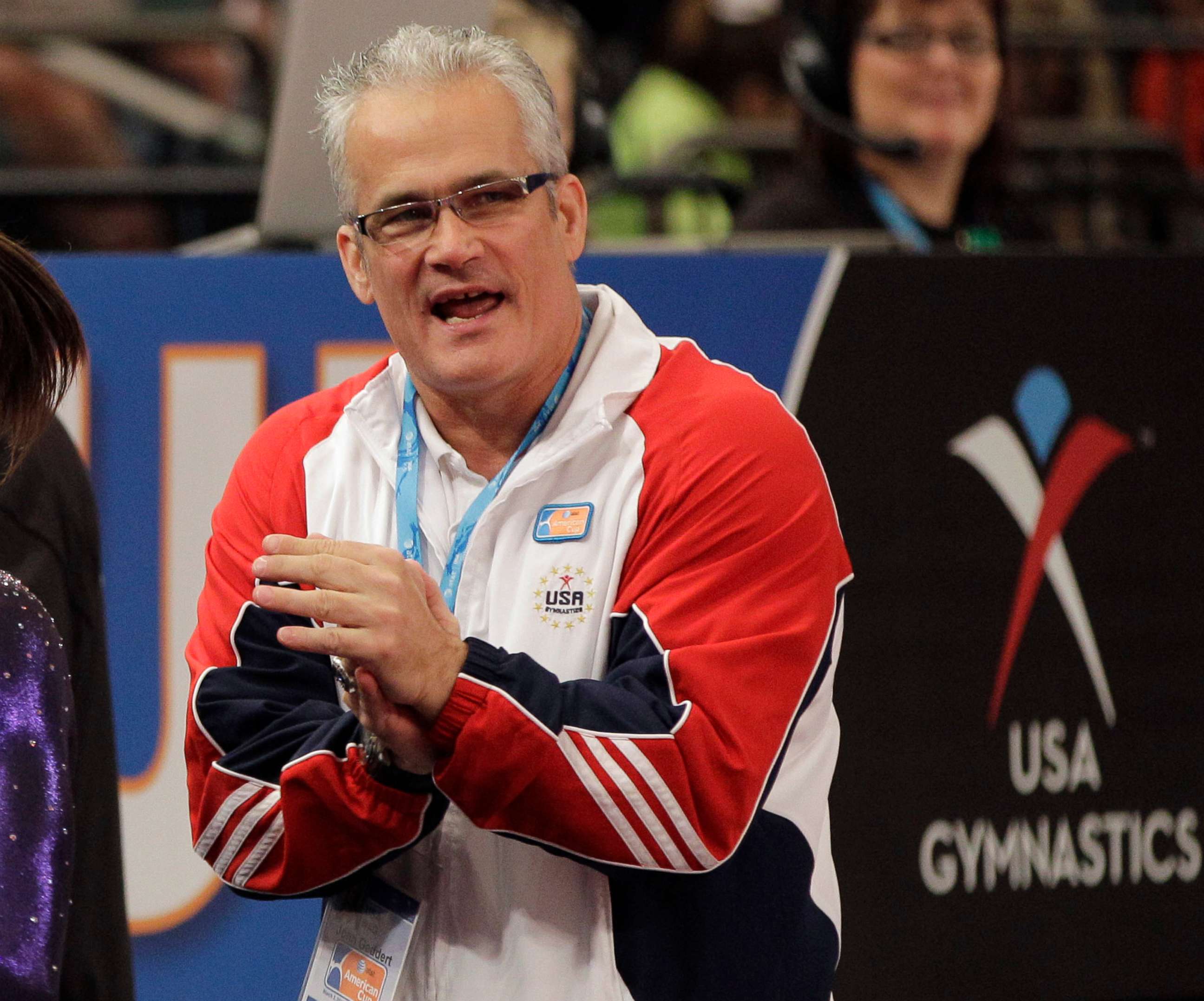 PHOTO: Gymnastics coach John Geddert is seen at the American Cup gymnastics meet at Madison Square Garden in New York, March 3, 2012.