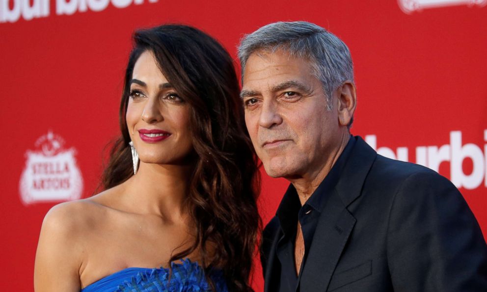 PHOTO: George Clooney and his wife Amal attend the premiere for "Suburbicon" in Los Angeles, Oct. 22, 2017.