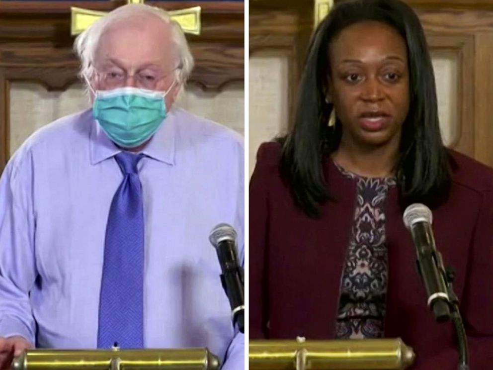 PHOTO: Dr. Michael Baden and Dr. Allecia Wilson discuss the preliminary findings of their independent autopsy of George Floyd during a news conference on June 1, 2020.