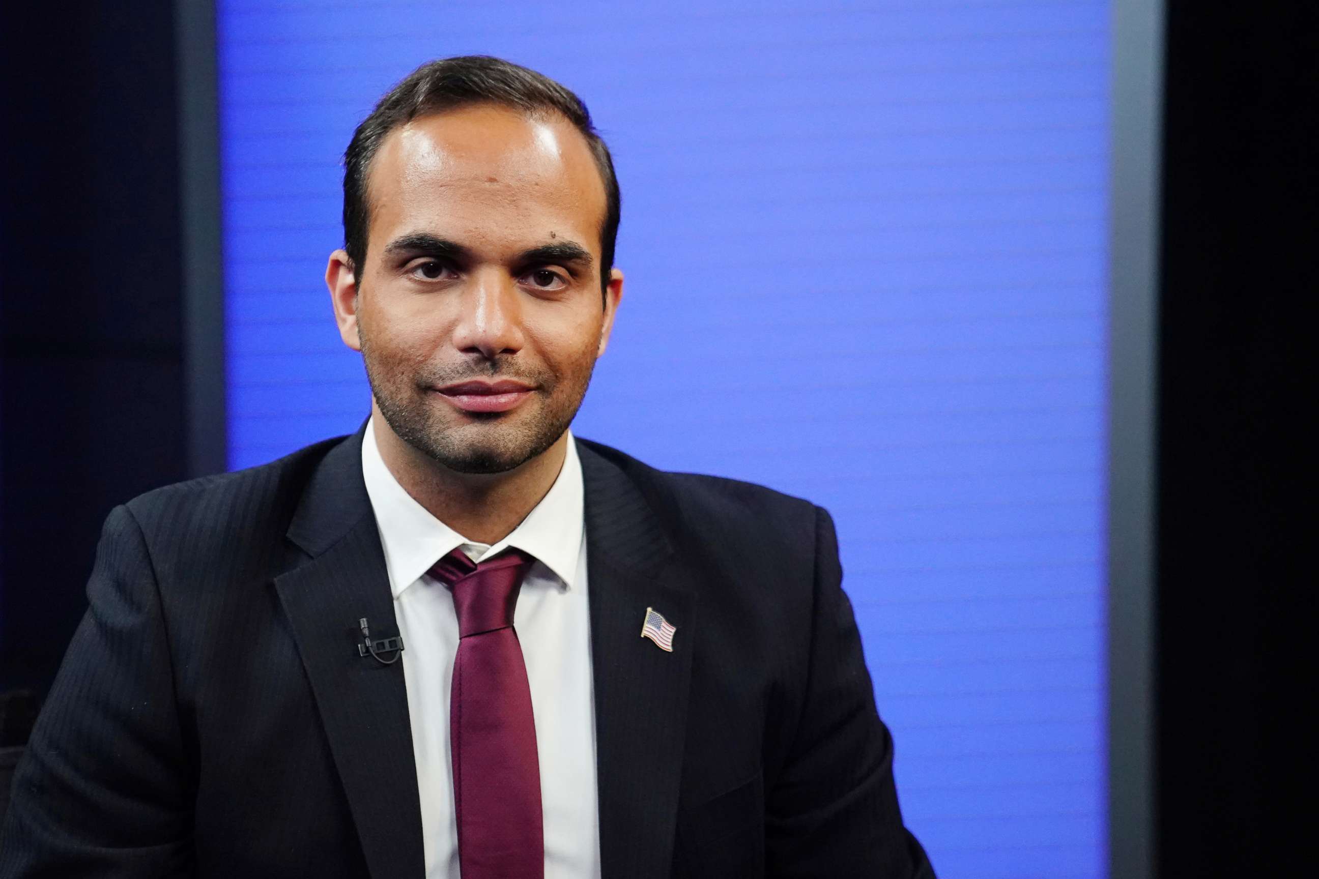 PHOTO: In this March 26, 2019, file photo, George Papadopoulos, a former member of the foreign policy panel to Donald Trump's 2016 presidential campaign, poses for a photo before a TV interview in New York.