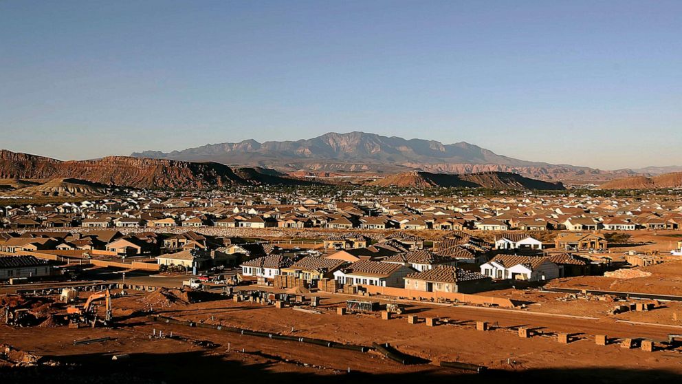 PHOTO: FILE - The Sunriver housing development is seen, Oct. 13, 2005 in St. George, Utah.