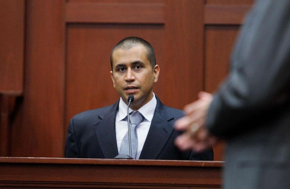 PHOTO: In this April 20, 2012, file photo, George Zimmerman speaks on the stand as he answers questions from his his attorney Mark O'Mara in a Seminole County courtroom during his bond hearing in Sanford, Fla.