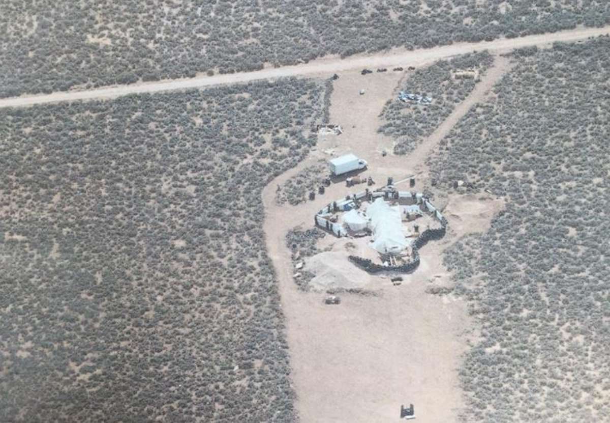 PHOTO: Eleven children were held with little food or water in a makeshift compound in Amalia, N.M., for an unknown period of time before police raided the location on Aug. 3, 2018.