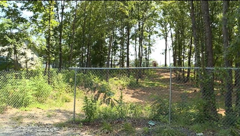 PHOTO: The vacant lot where Martha Al-Bishara, 87, was arrested and charged with criminal tresspass. Officers used a stun gun on her when she didn't obey their commands to drop a knife that she had been using to cut flowers. 