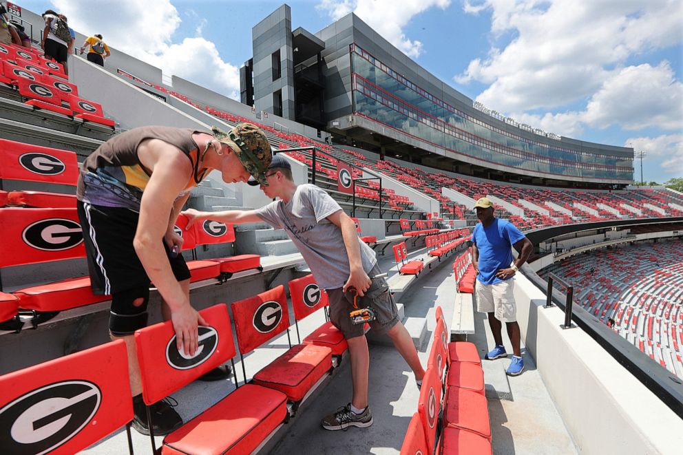 PHOTO: The home of the Georgia Bulldogs, Sanford Stadium, seen in a file photo from Sunday, Aug. 20, 2017.
