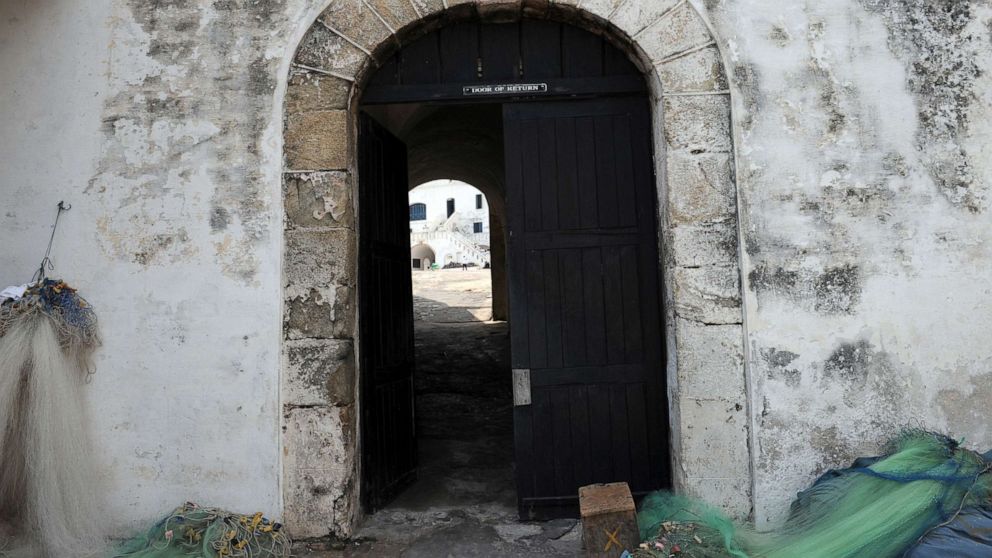 PHOTO: Shown in this Dec. 1, 2010, file photo, is the "Door of No Return" at Cape Coast Castle in Ghana, a fortress used to confine slaves in Ghana before they were shipped abroad.