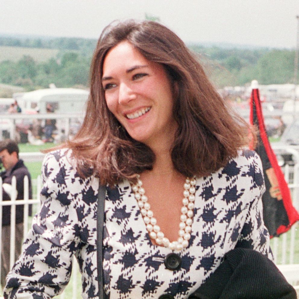 PHOTO: British socialite Ghislaine Maxwell arrives at Epsom Racecourse on June 5, 1991.