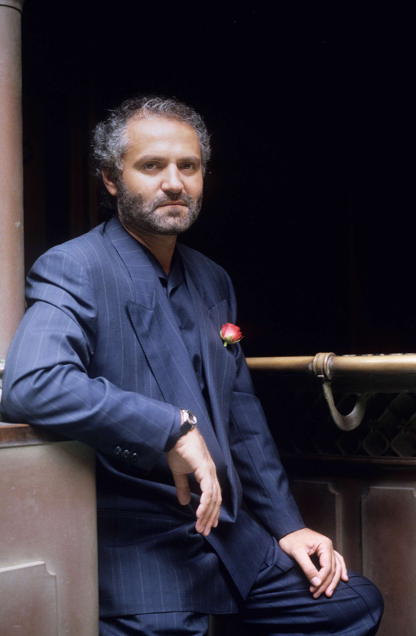PHOTO: Italian fashion designer and founder of Versace, Gianni Versace, in Rome, May 27, 1985.
