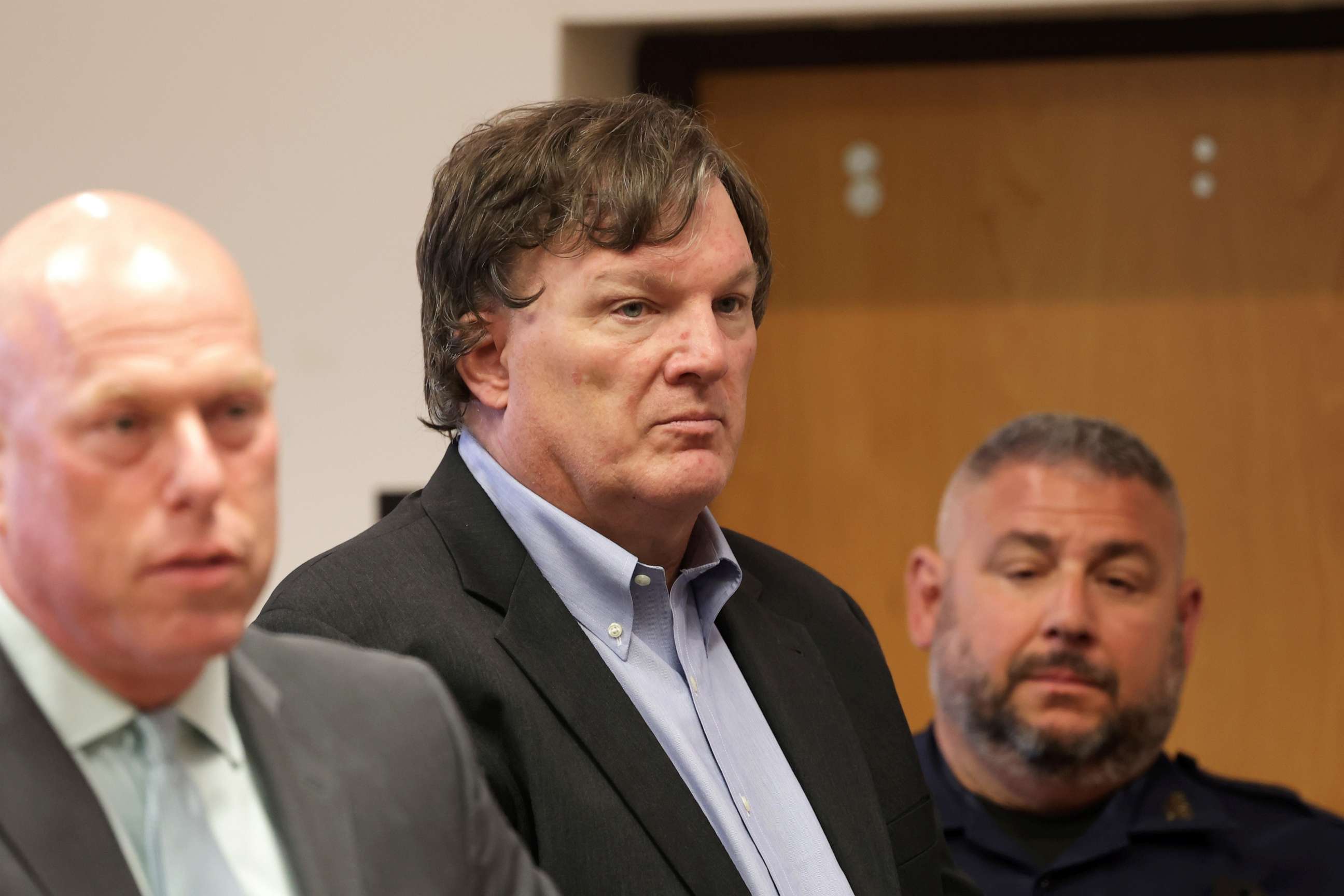 PHOTO: CENTRAL ISLIP, NEW YORK - AUGUST 1: Rex A. Heuermann appears before Judge Timothy P. Mazzei in Suffolk County Court on August 1, 2023 in Central Islip, New York.