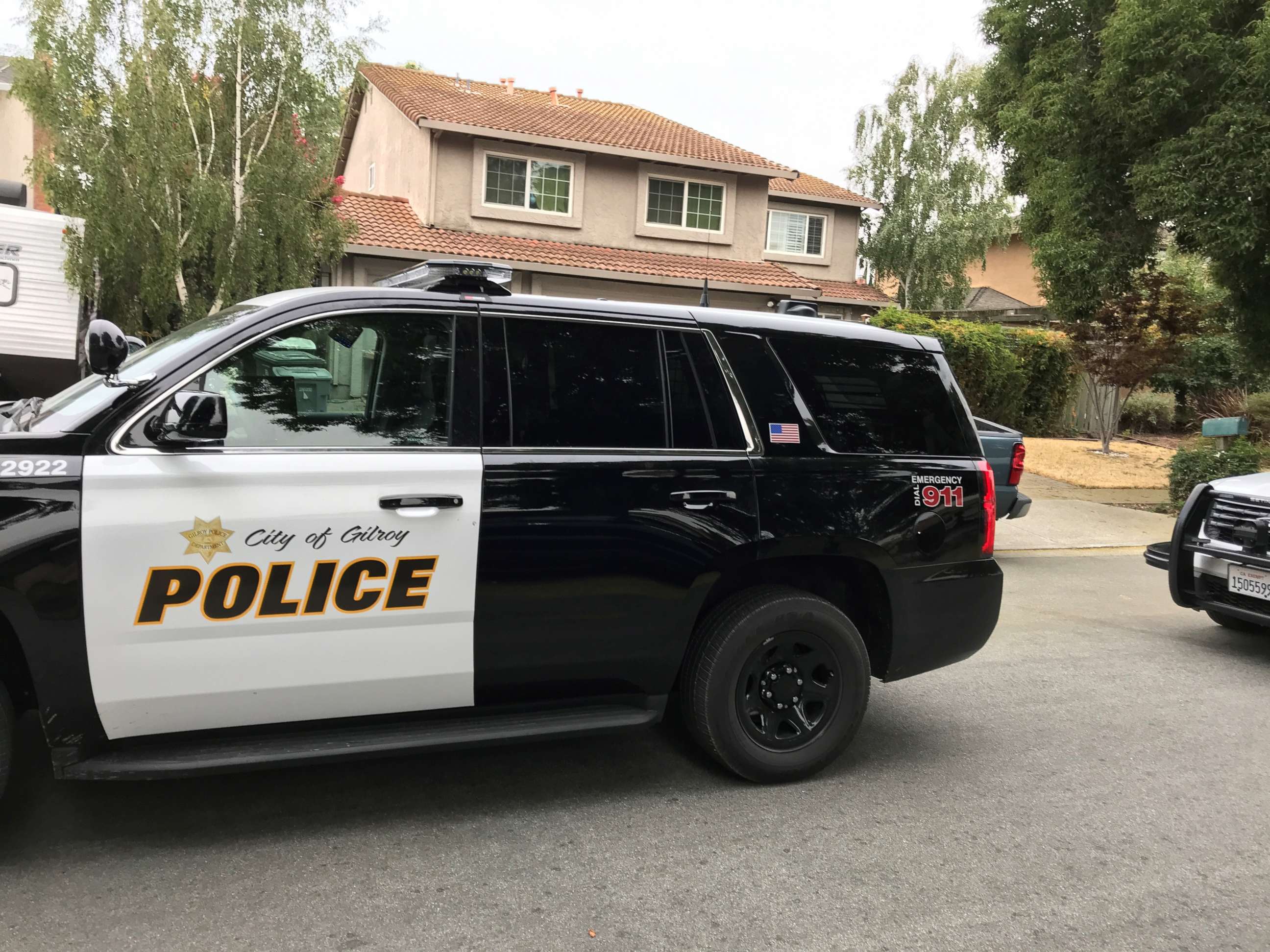 PHOTO: Investigators respond to a home in Gilroy, Calif., connected with the suspected gunman of a shooting at the Gilroy Garlic Festival, July 29, 2019.