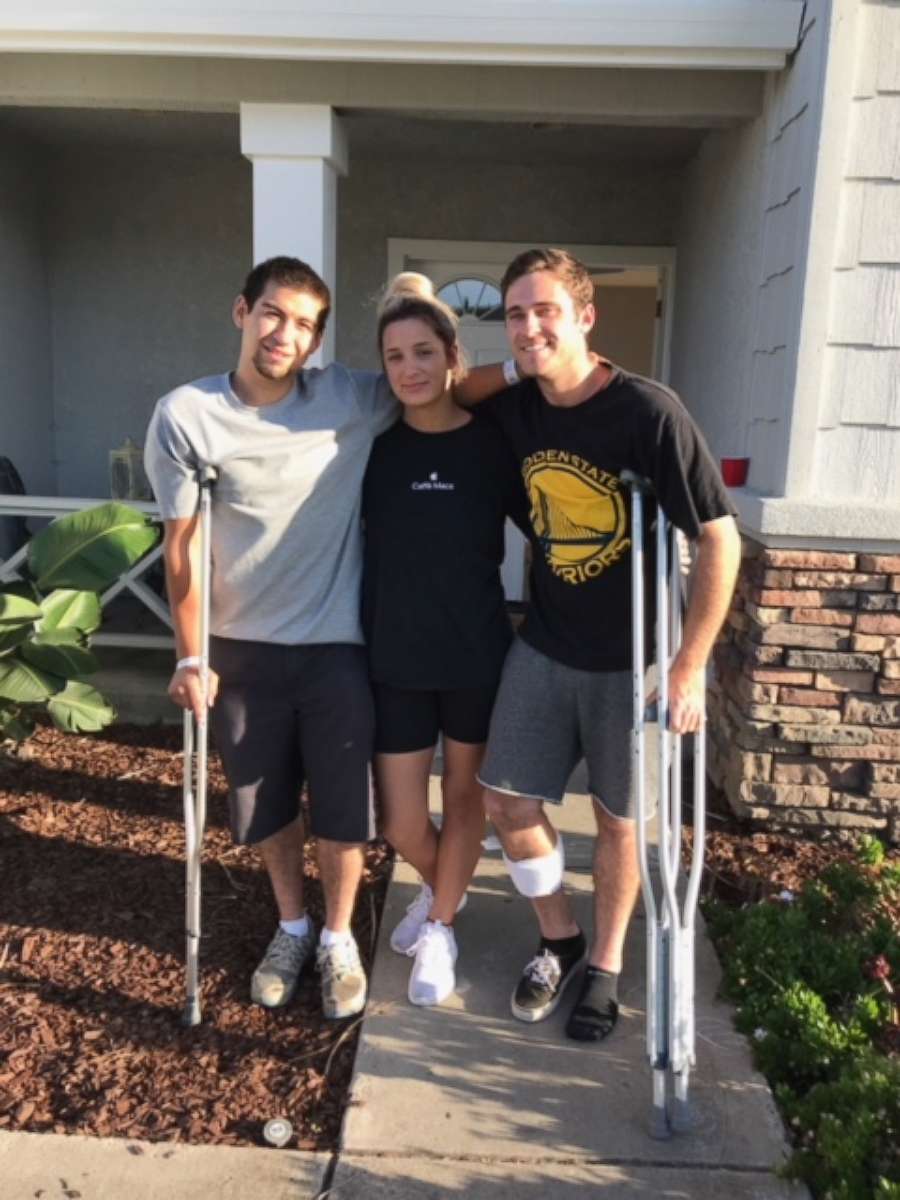 PHOTO: Justin Bates, Sarah Ordaz and Nick McFarland survived the Gilroy Garlic Festival shooting but suffered some injuries.